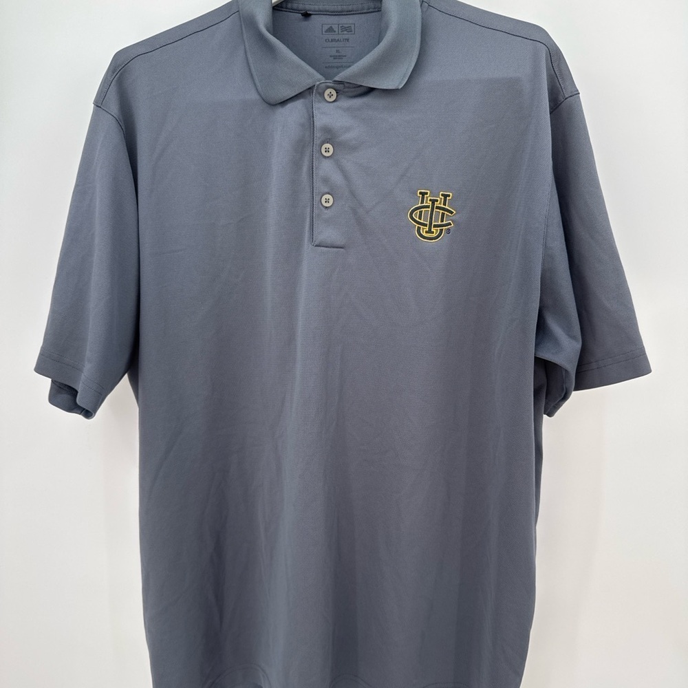 Adidas Climalite UC Irvine Polo Shirt Men’s Size XL Gray Embroidered Logo